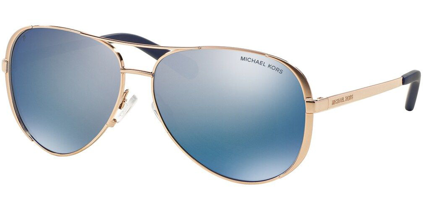 Michael Kors Chelsea Polarized Rose Gold-Tone Aviator - Eyedictive