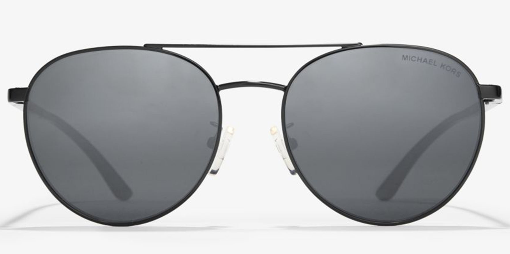 Michael Kors Hartley Black Rounded Aviator w/ Mirror Lens - Eyedictive