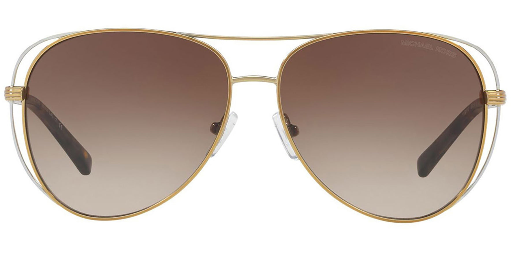 Michael Kors Lai Pale Gold-Tone Aviator w/ Gradient Lens - Eyedictive