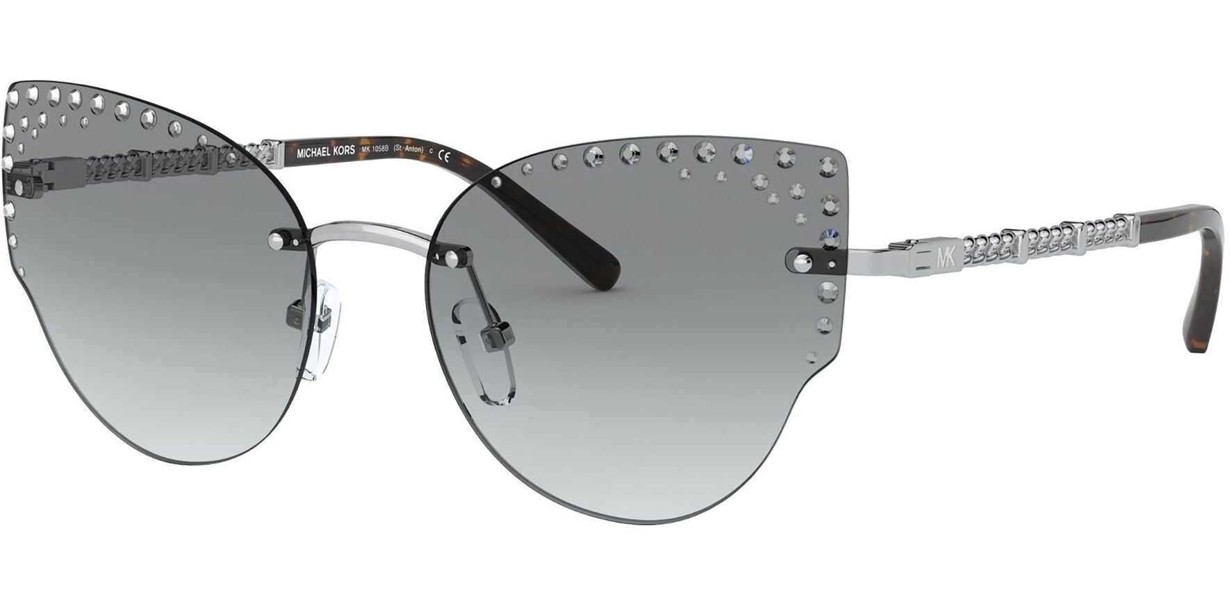 Michael Kors St. Anton Rimless Cat Eye w/ Crystal Detail - Eyedictive