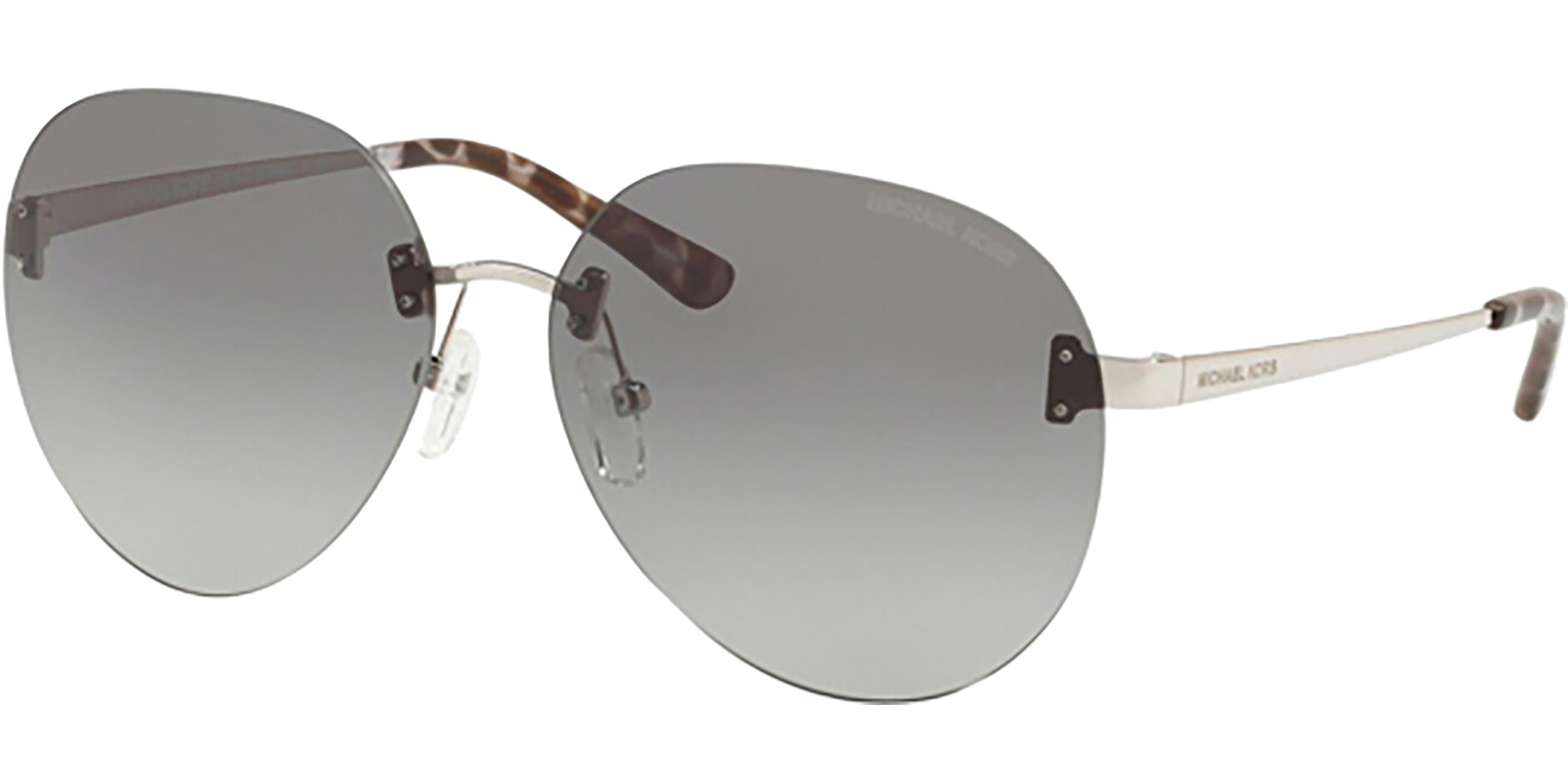 Michael Kors Sydney Shiny Silver-Tone Round Rimless - Eyedictive