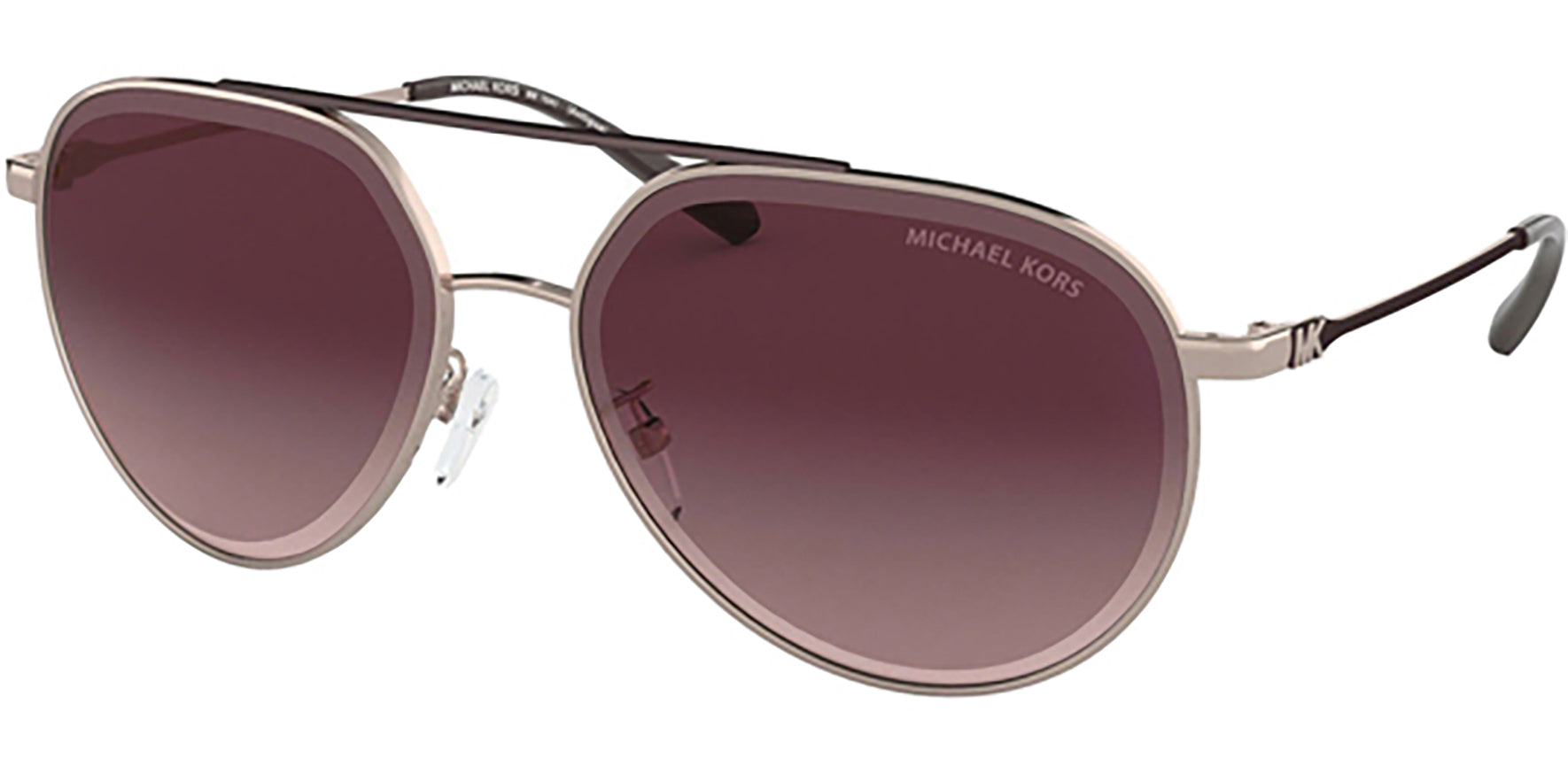 Michael Kors Antigua Rose Gold Aviator w/ Frosted Lens - Eyedictive