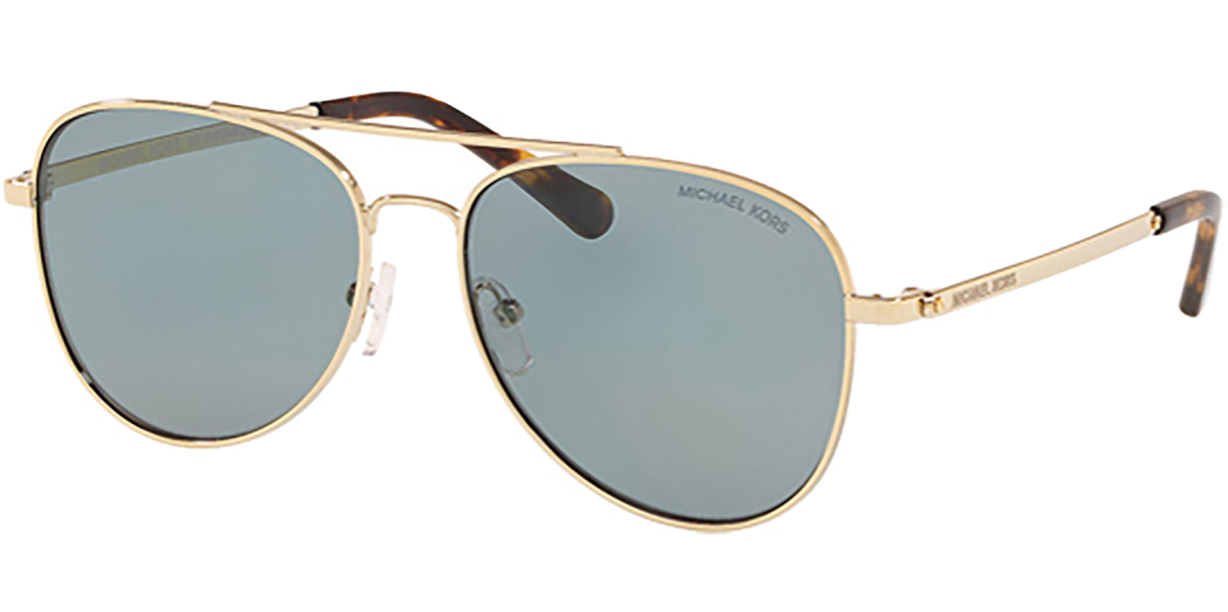 Michael Kors San Diego Polarized Light Gold-Tone Aviator - Eyedictive