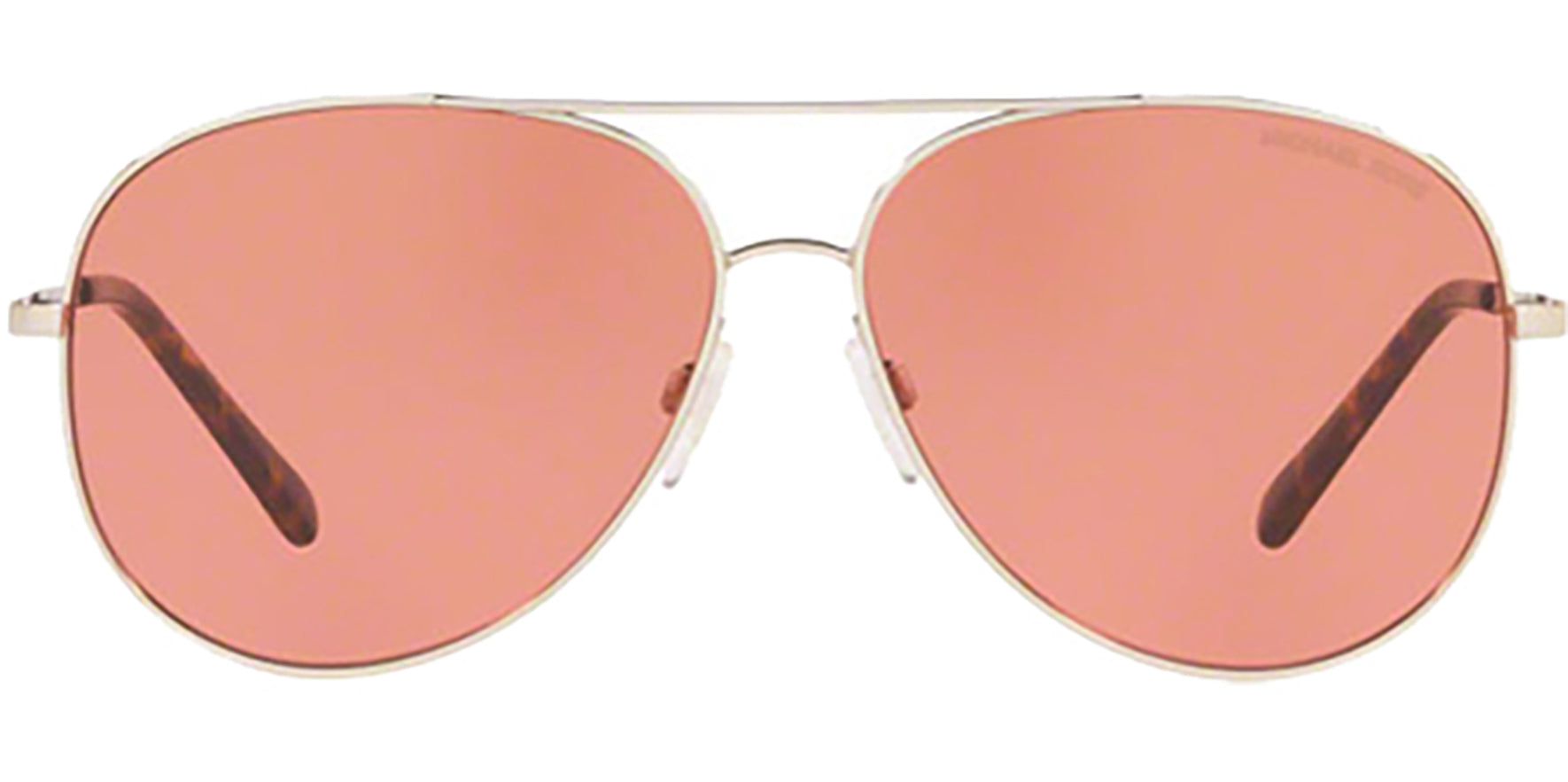 Michael Kors Kendall Light Gold-Tone/Coral Lens Aviator - Eyedictive