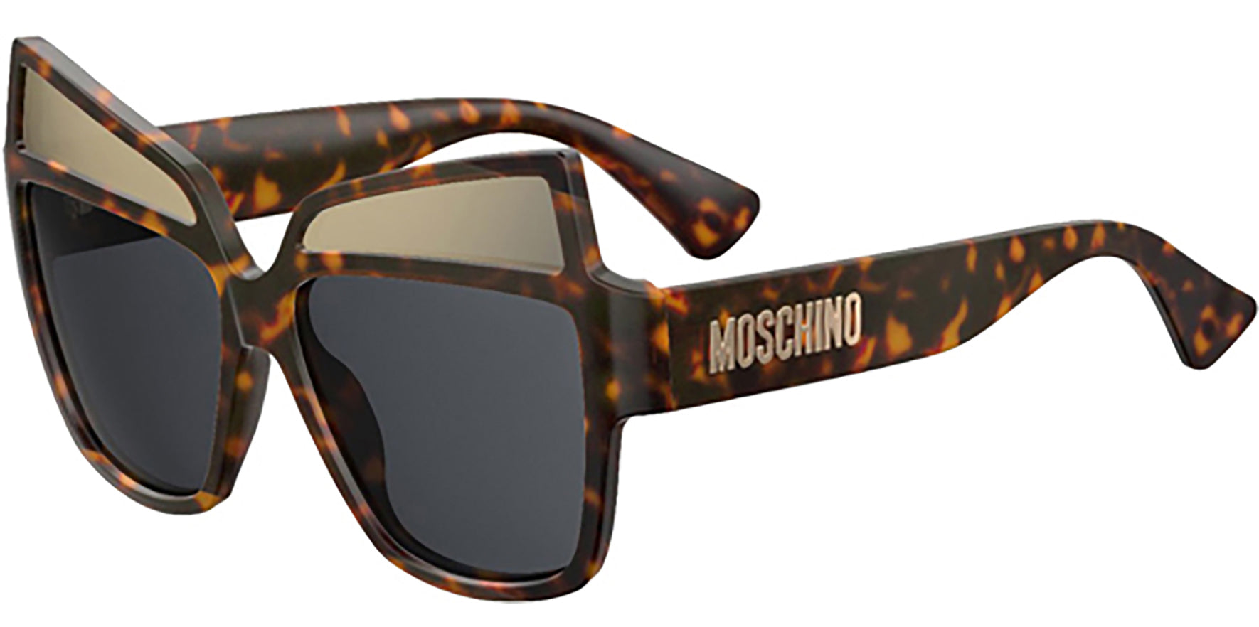 Moschino Dark Havana Oversize Butterfly Cat Eye - Eyedictive