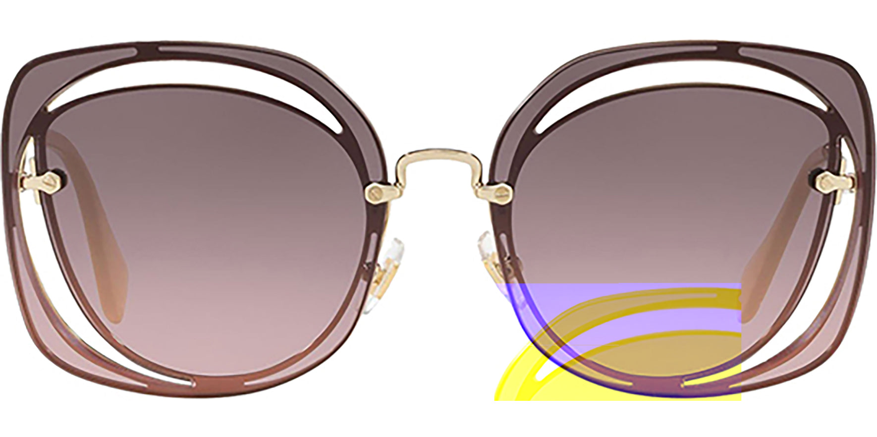 Miu Miu Scenique Cut Out w/ Pink Gradient Lens - Eyedictive