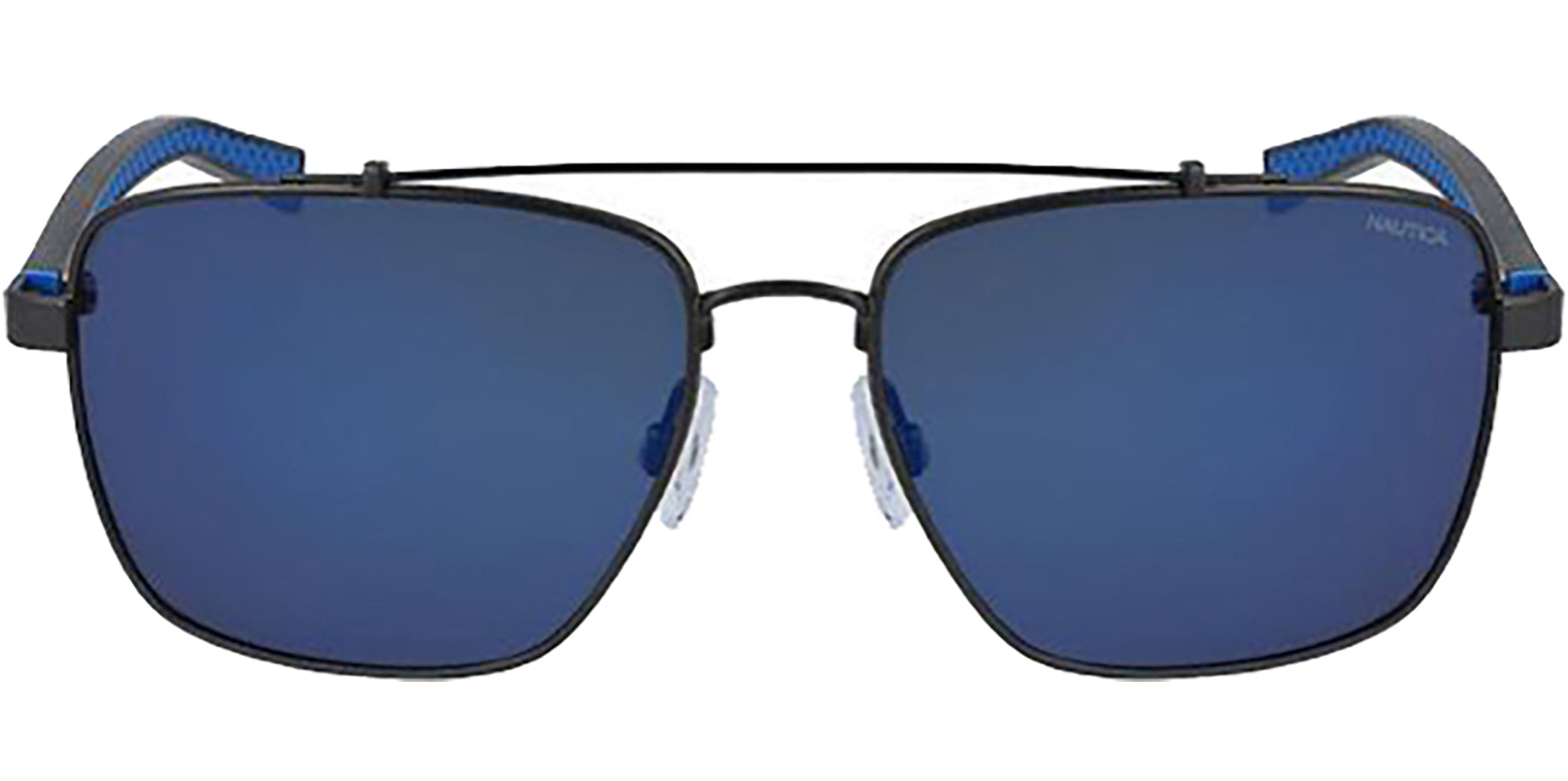 Nautica Polarized Matte Gunmetal Squared Aviator - Eyedictive