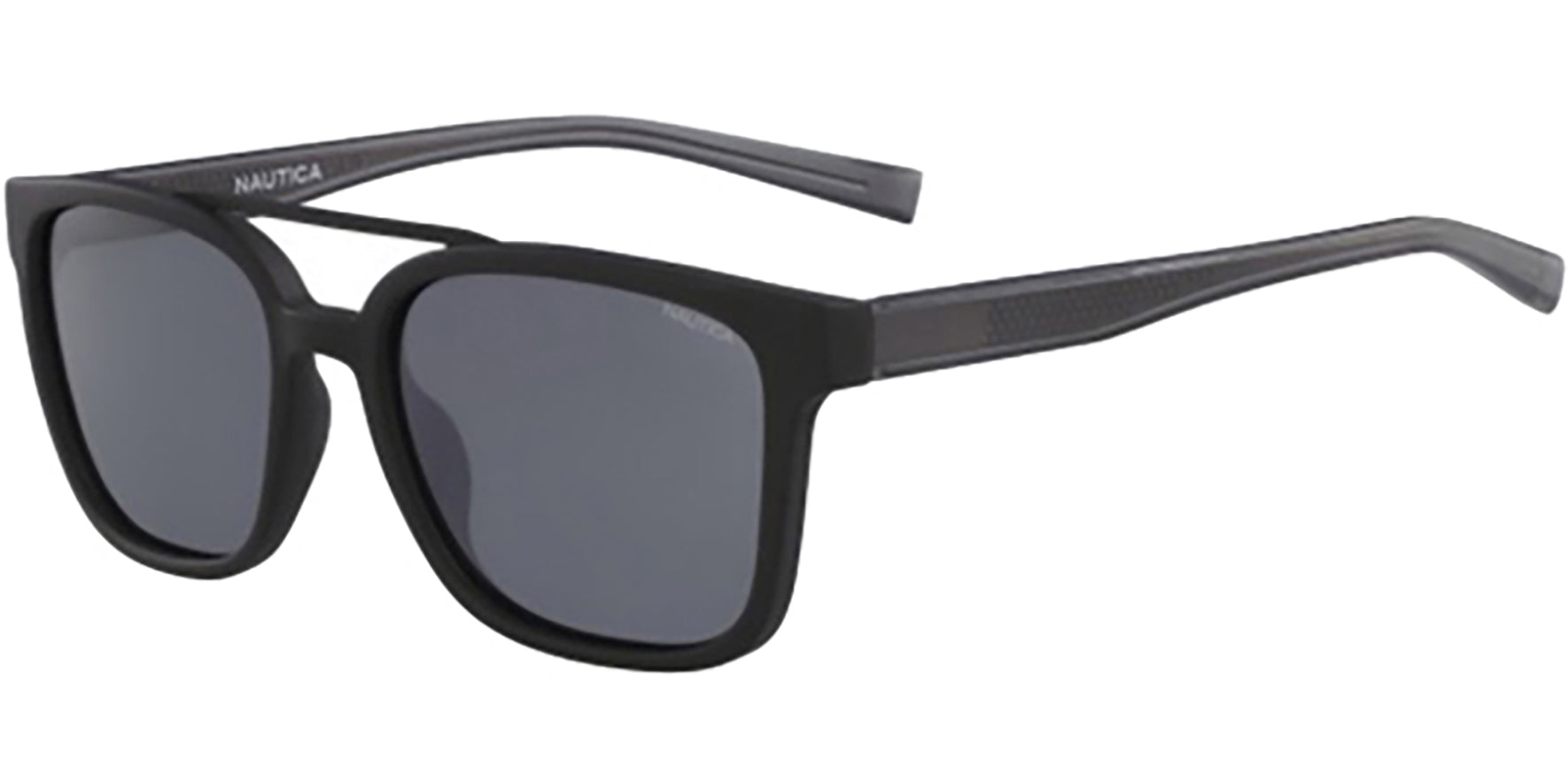 Nautica Polarized Matte Black Brow Bar Square - Eyedictive