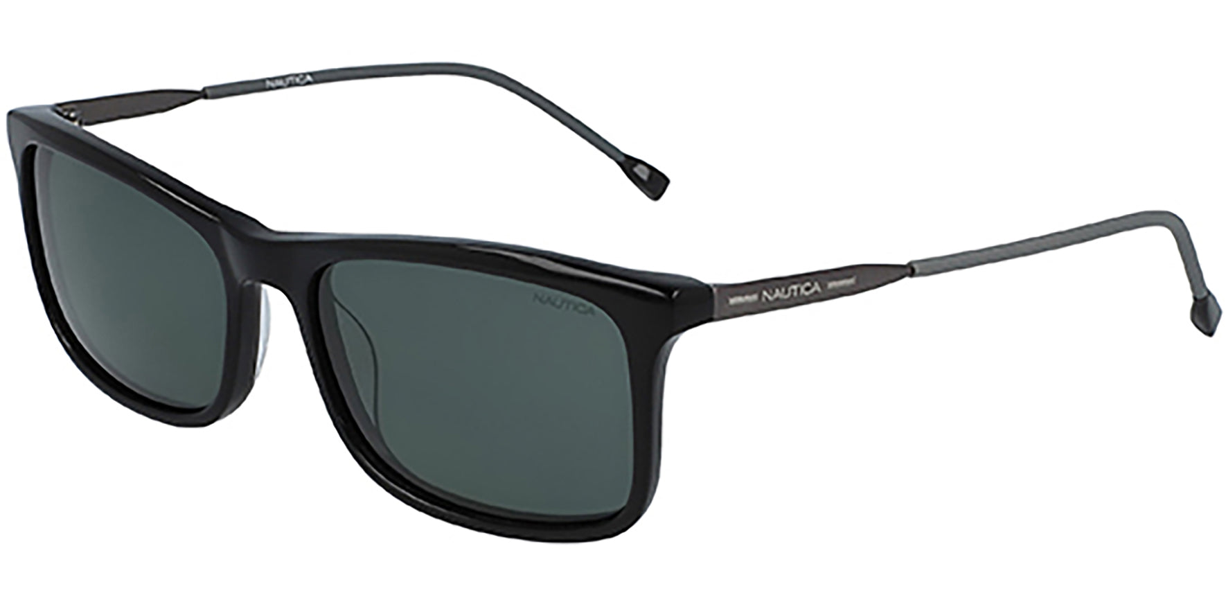 Nautica Polarized Slim Temple Classic Square - Eyedictive