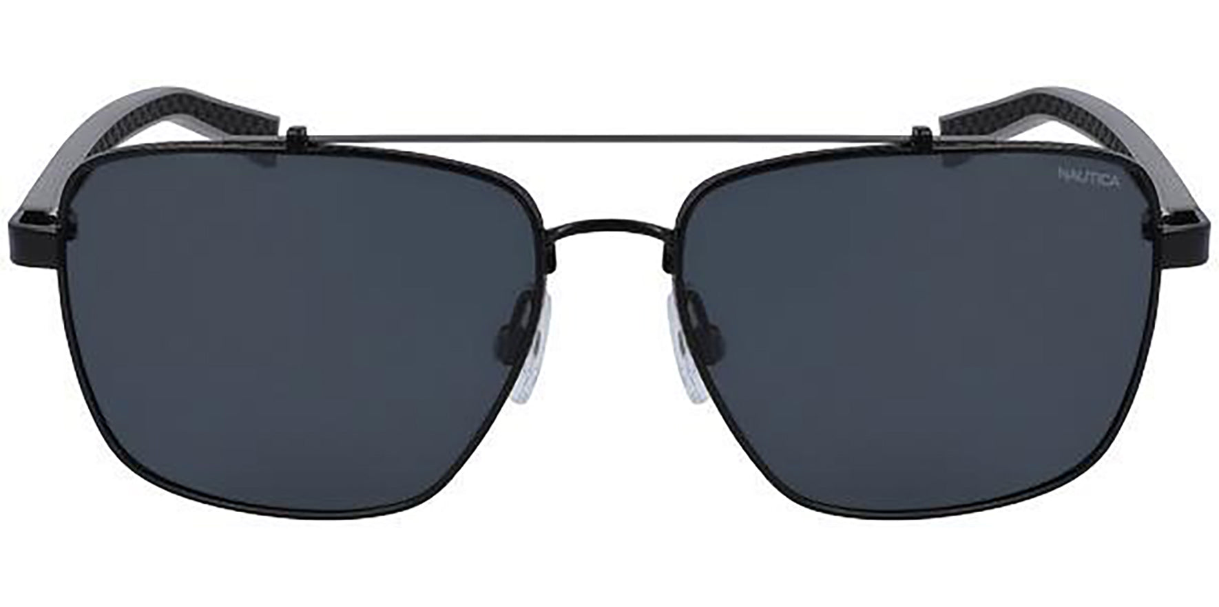 Nautica Polarized Matte Black Squared Aviator - Eyedictive