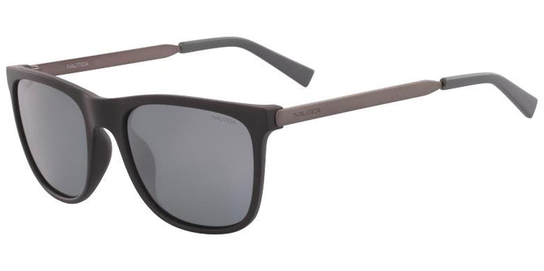 Nautica Polarized Matte Black Square Sport - Eyedictive