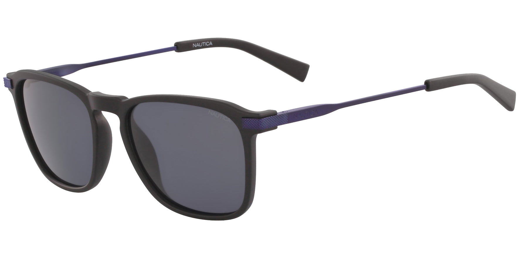 Nautica Polarized Matte Black Square w/ Spring/Flex Hinges - Eyedictive