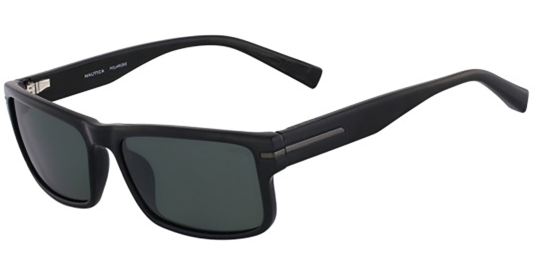 Nautica Polarized Men's Matte Black Rectangle - Eyedictive