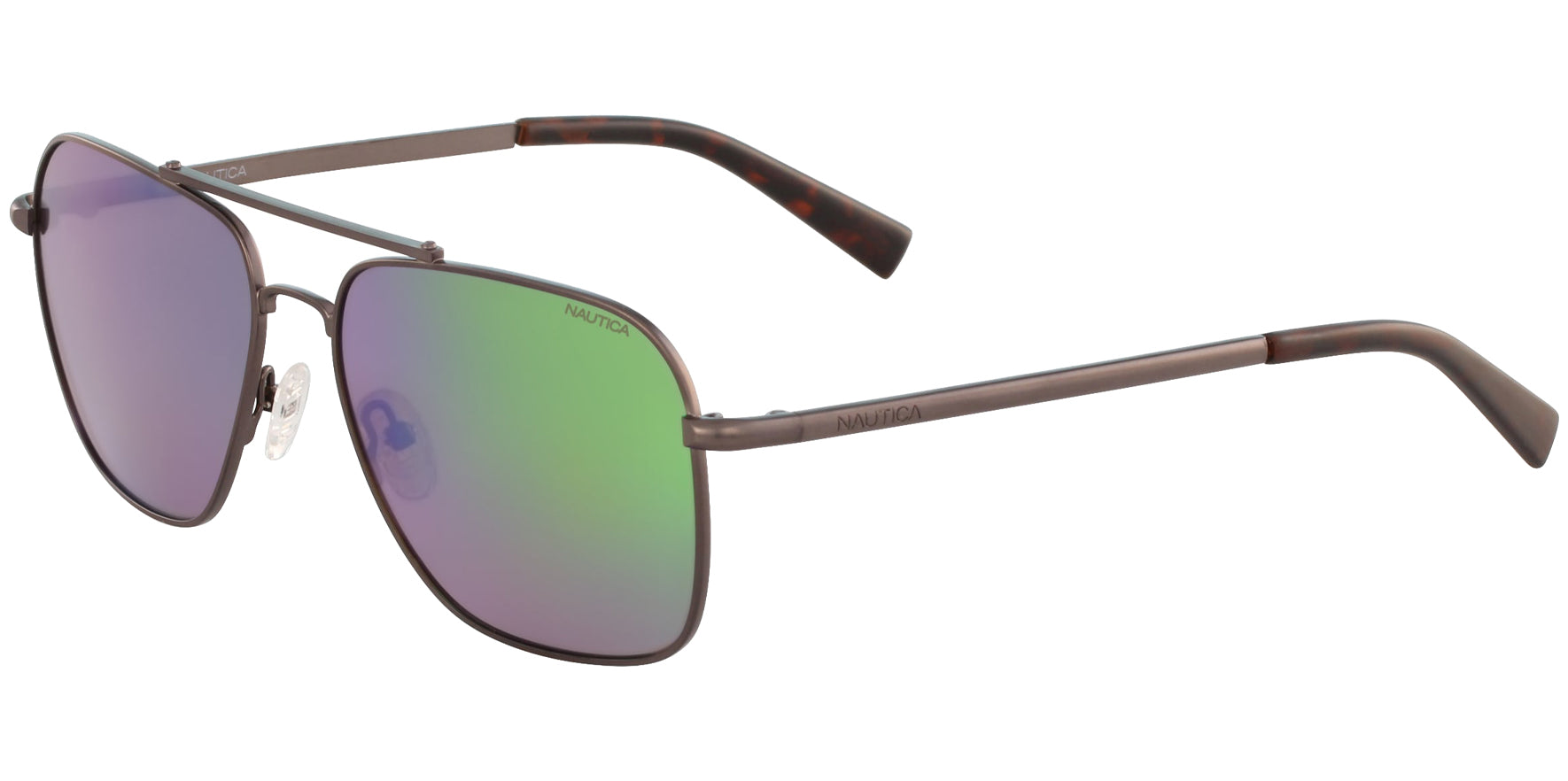 Nautica Polarized Square Aviator w/ Mirror Lens