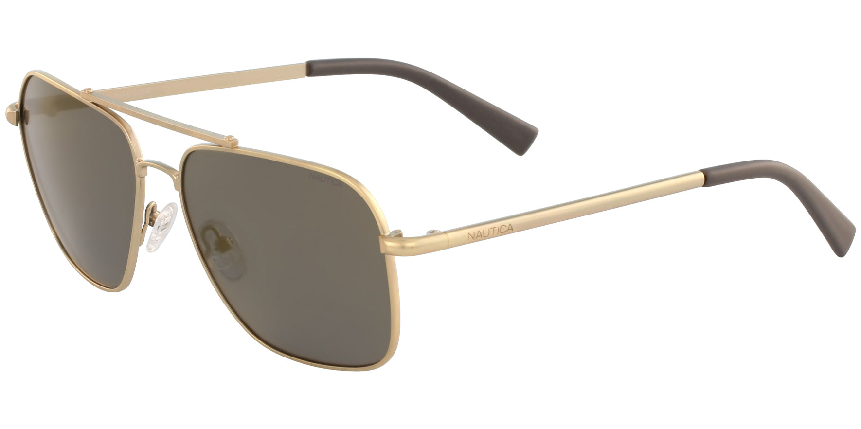 Nautica Polarized Square Aviator w/ Mirror Lens