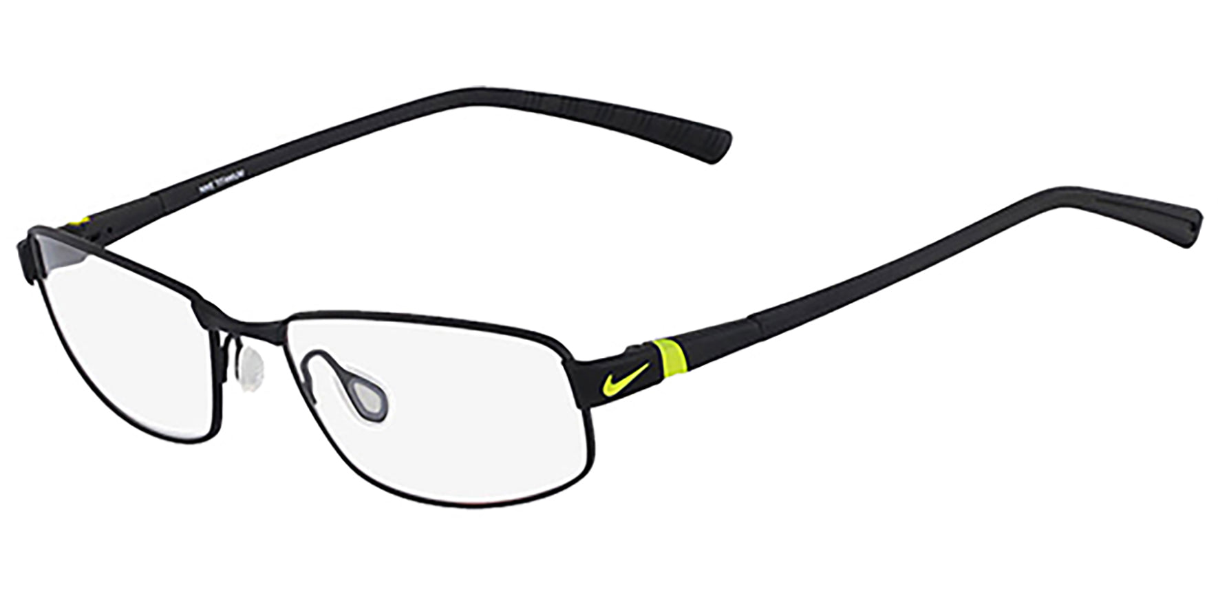 Nike Optical Black/Volt Titanium Eyeglasses Frames - Eyedictive