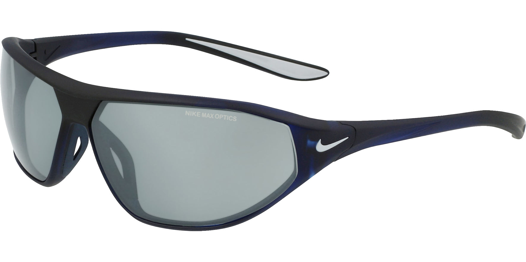 Nike Aero Swift Matte Midnight Navy/Grey Sport Wrap w/ MAX Optics - Eyedictive