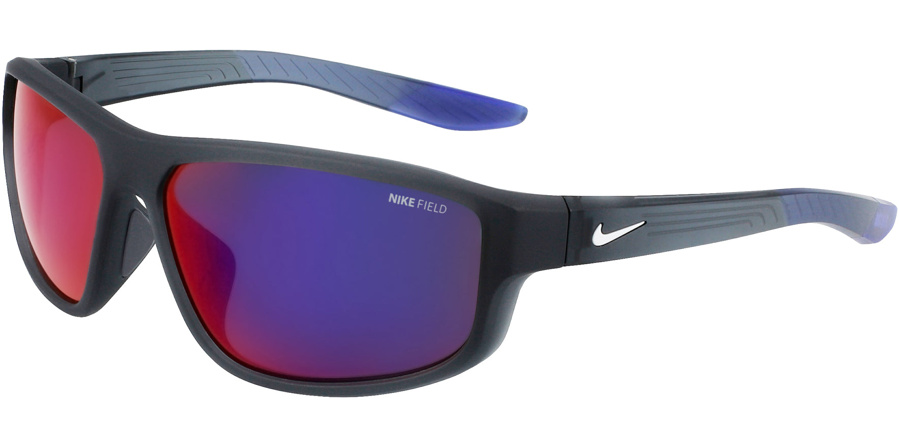 Nike Brazen Fuel Matte Dark Grey Sport Wrap w/ Mirrored Lens - Eyedictive