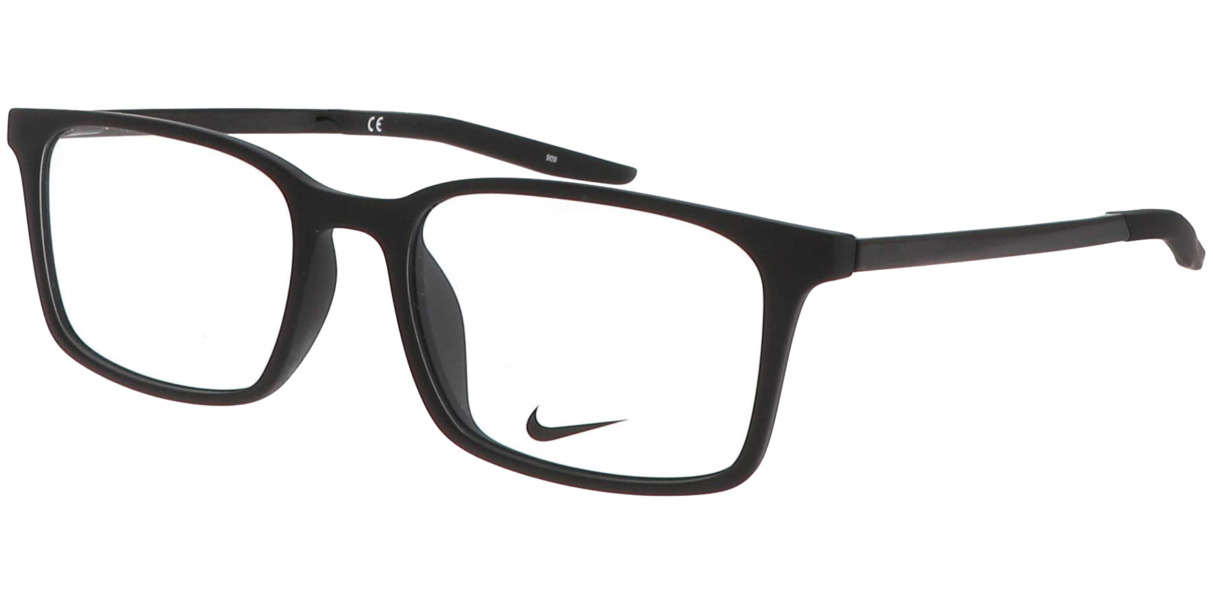 Nike Optical Matte Black Classic Square Eyeglass Frames - Eyedictive