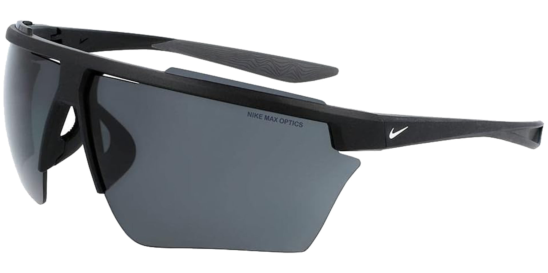 Nike Windshield Pro Max Optics Semi-Rimless Matte Black Sports Wrap - Eyedictive