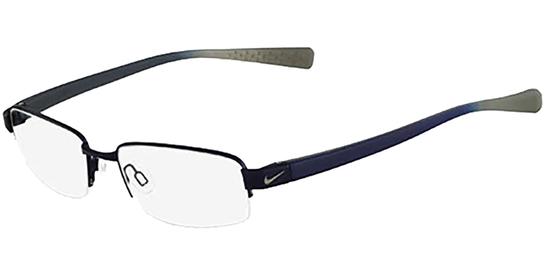 Nike Optical Semi-Rimless Blue Satin Pewter - Eyedictive