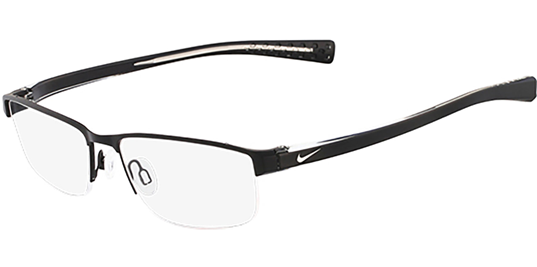 Nike Optical Semi-Rimless Matte Black - Eyedictive