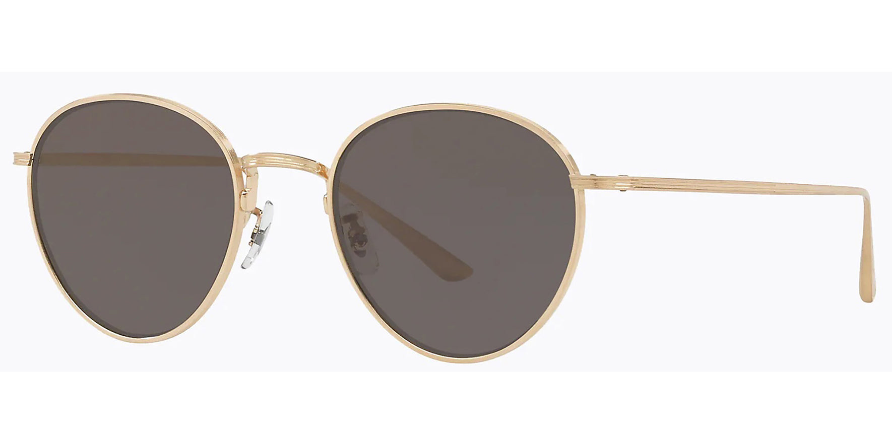 Oliver Peoples Brownstone 2 Brushed Gold-Tone Titanium Round - Eyedictive