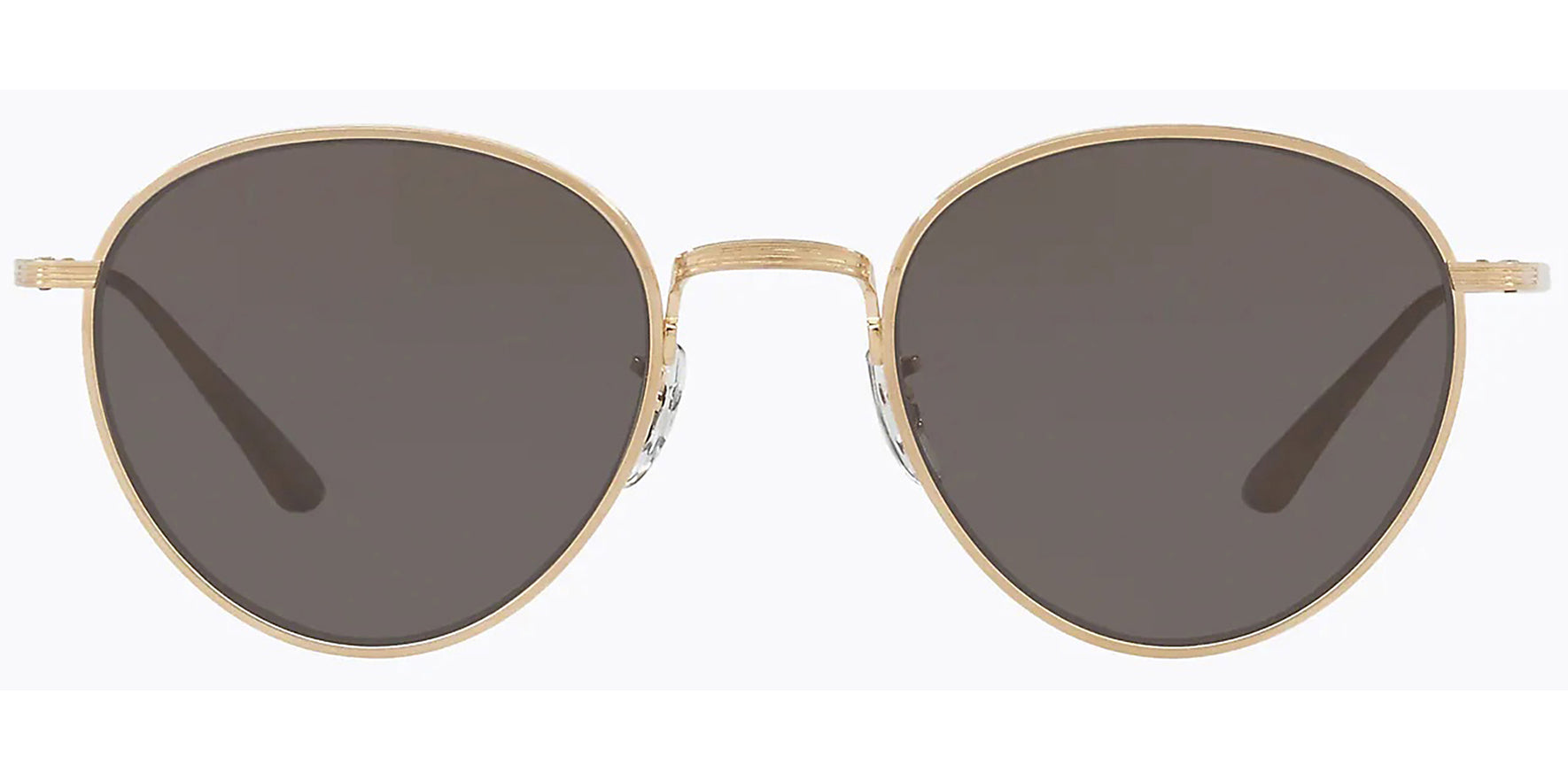 Oliver Peoples Brownstone 2 Brushed Gold-Tone Titanium Round - Eyedictive