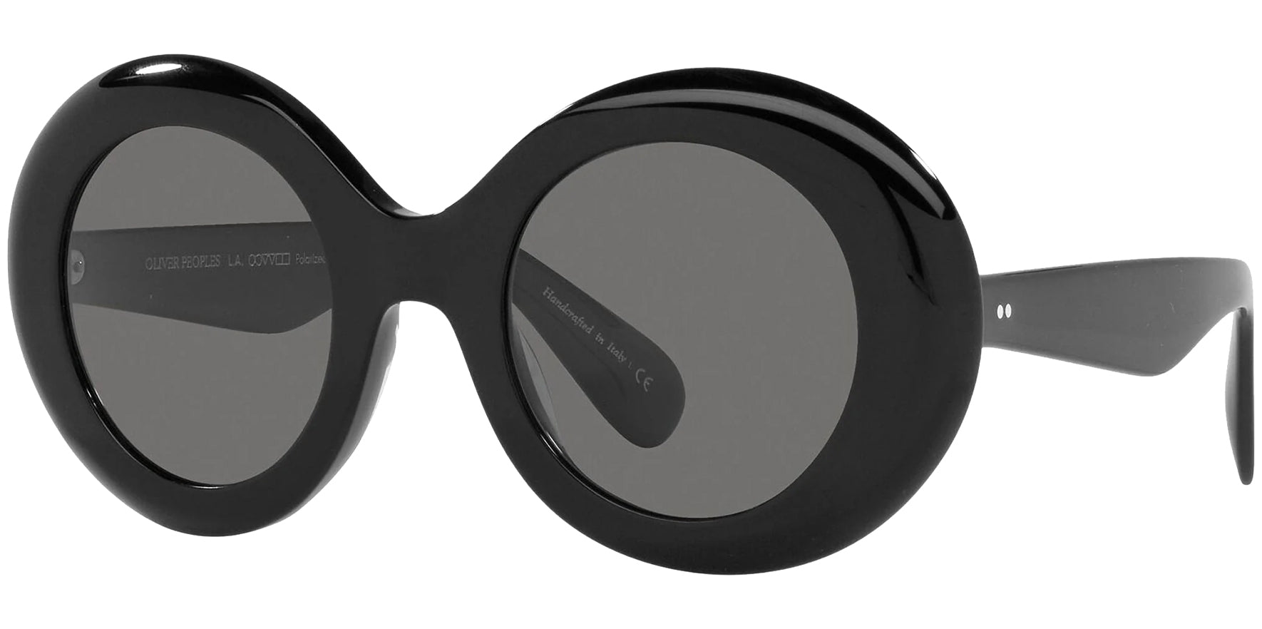 Oliver Peoples Dejeanne Polarized Black Oversized Round - Eyedictive