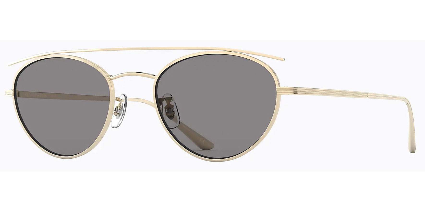 Oliver Peoples Hightree Titanium Oval Brow-Bar w/ Glass Lens - Eyedictive