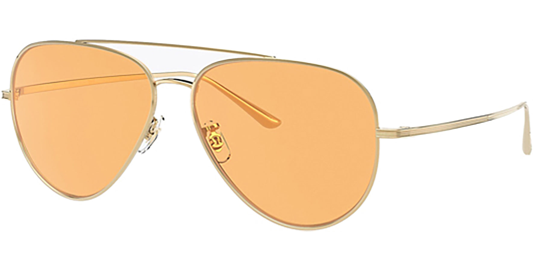 Oliver Peoples Gold-Tone Titanium Aviator w/ Photochromic Lenses - Eyedictive