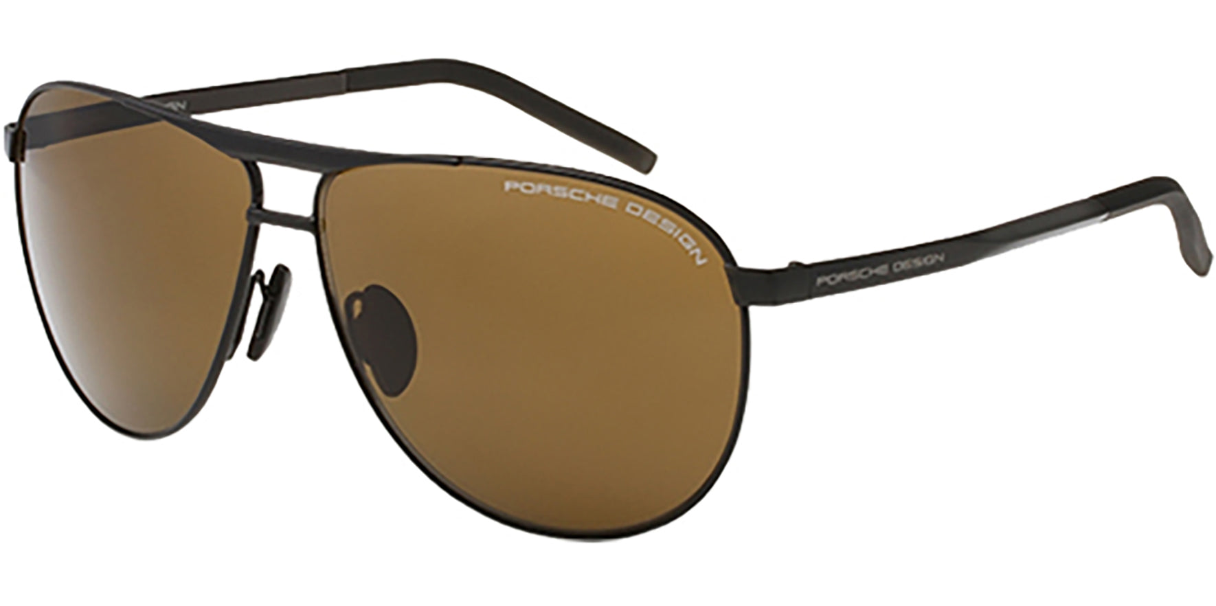 Porsche Design Black Aviator w/ Brown Lens - Eyedictive