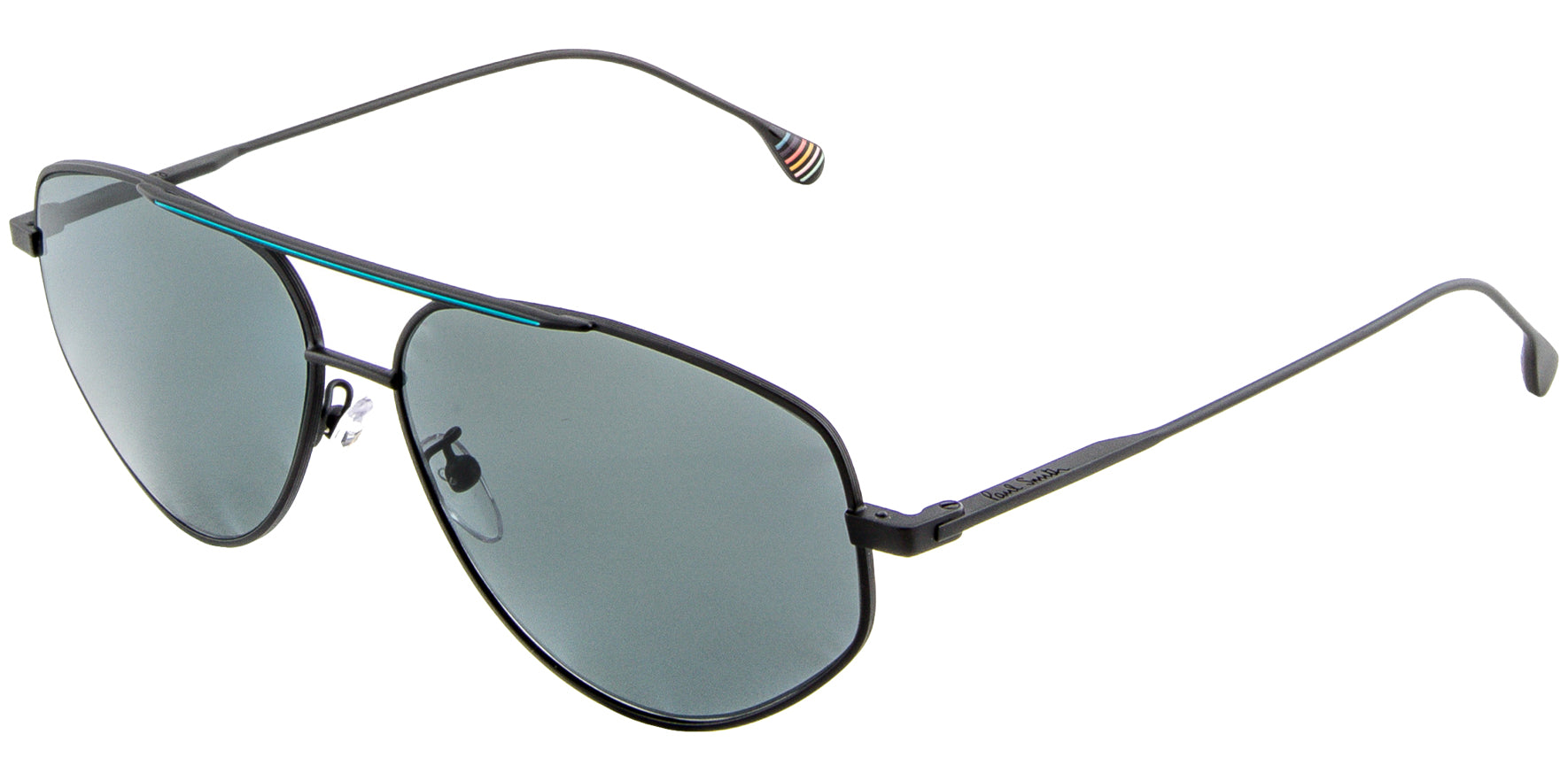 Paul Smith Drake Polarized Matte Black Aviator - Eyedictive