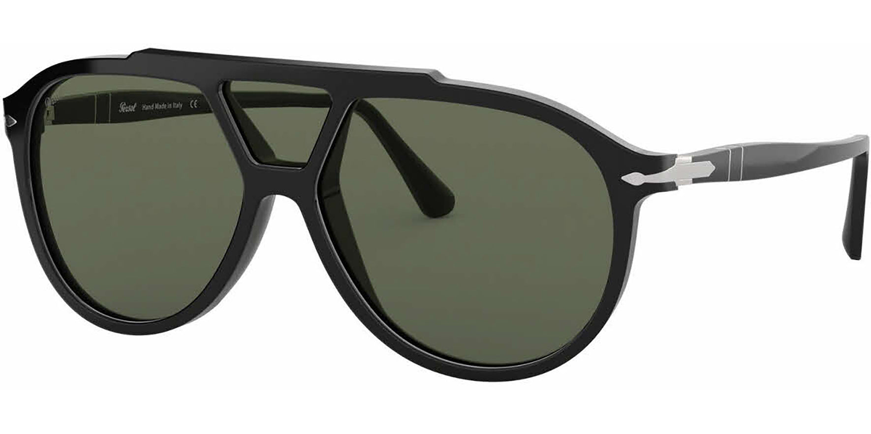 Persol Black Pilot w/ Tempered Glass Lens - Eyedictive