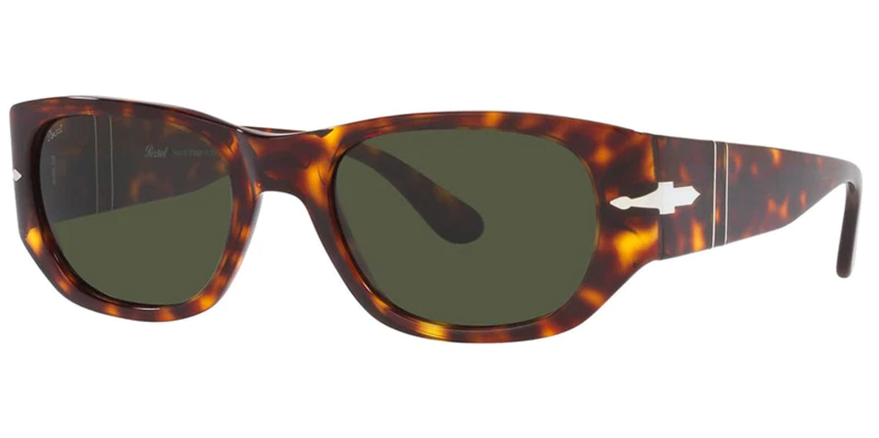 Persol Handmade Havana Rectangle w/ Glass Lens - Eyedictive