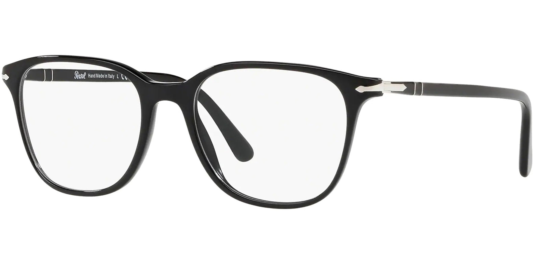 Persol Italian Handcrafted Black Soft Square Eyeglass Frames - Eyedictive