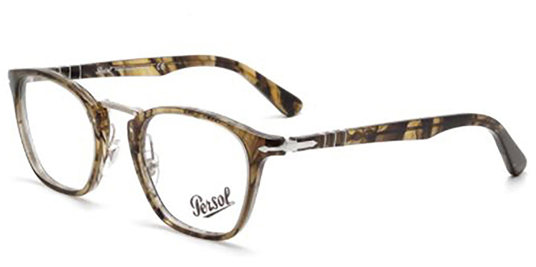 Persol Striped Brown Typewriter PO3109V-1021-47 - Eyedictive