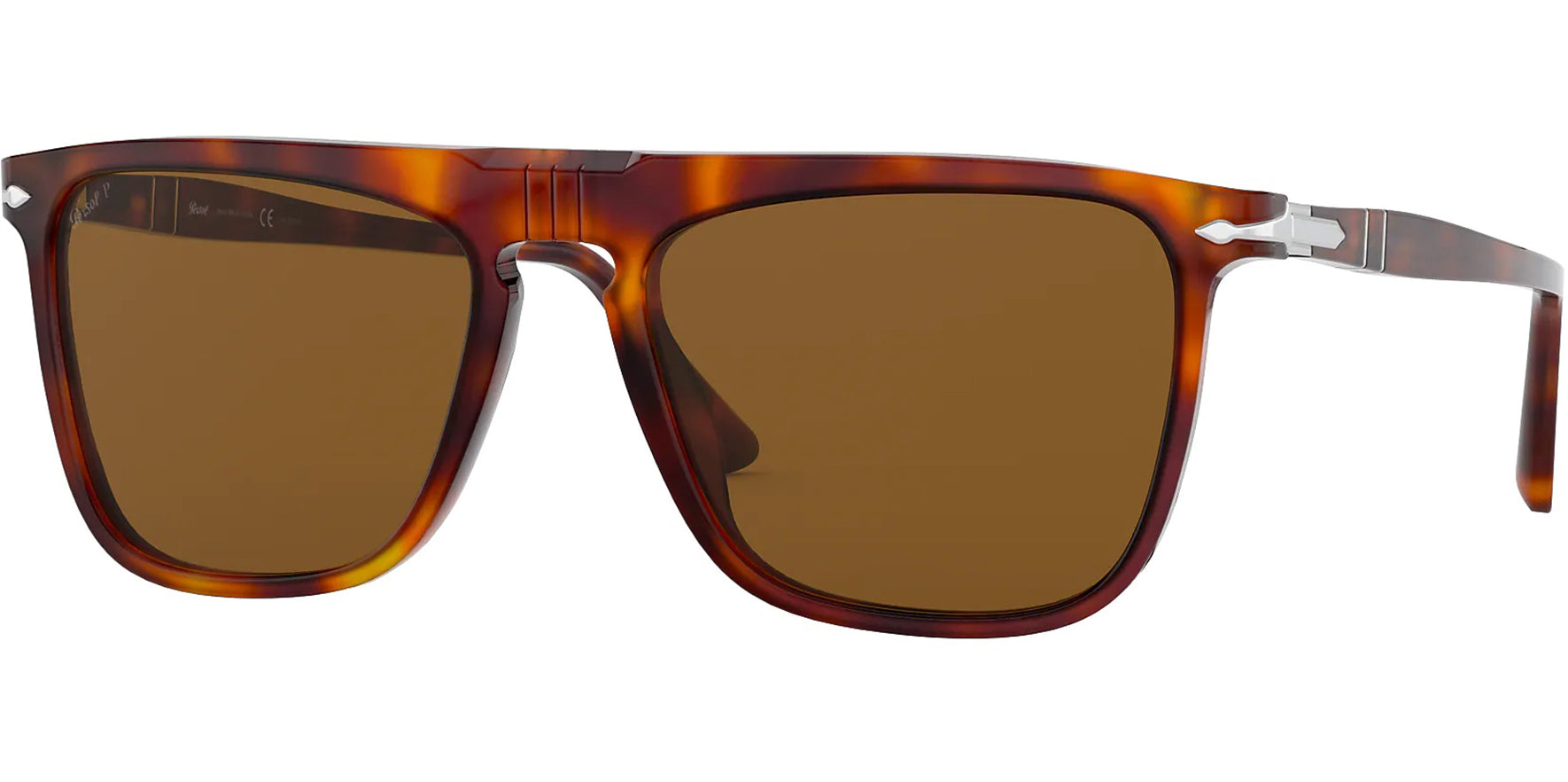 Persol Polarized Handmade Flat Top Square w/ Glass Lens - Eyedictive