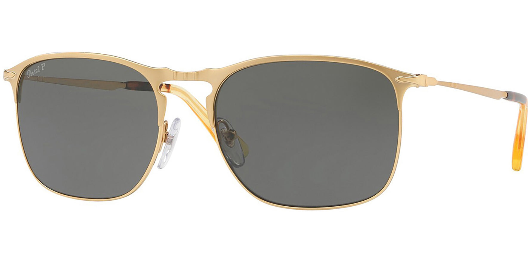 Persol Polarized Matte Gold Pilot w/Glass Lens - Eyedictive