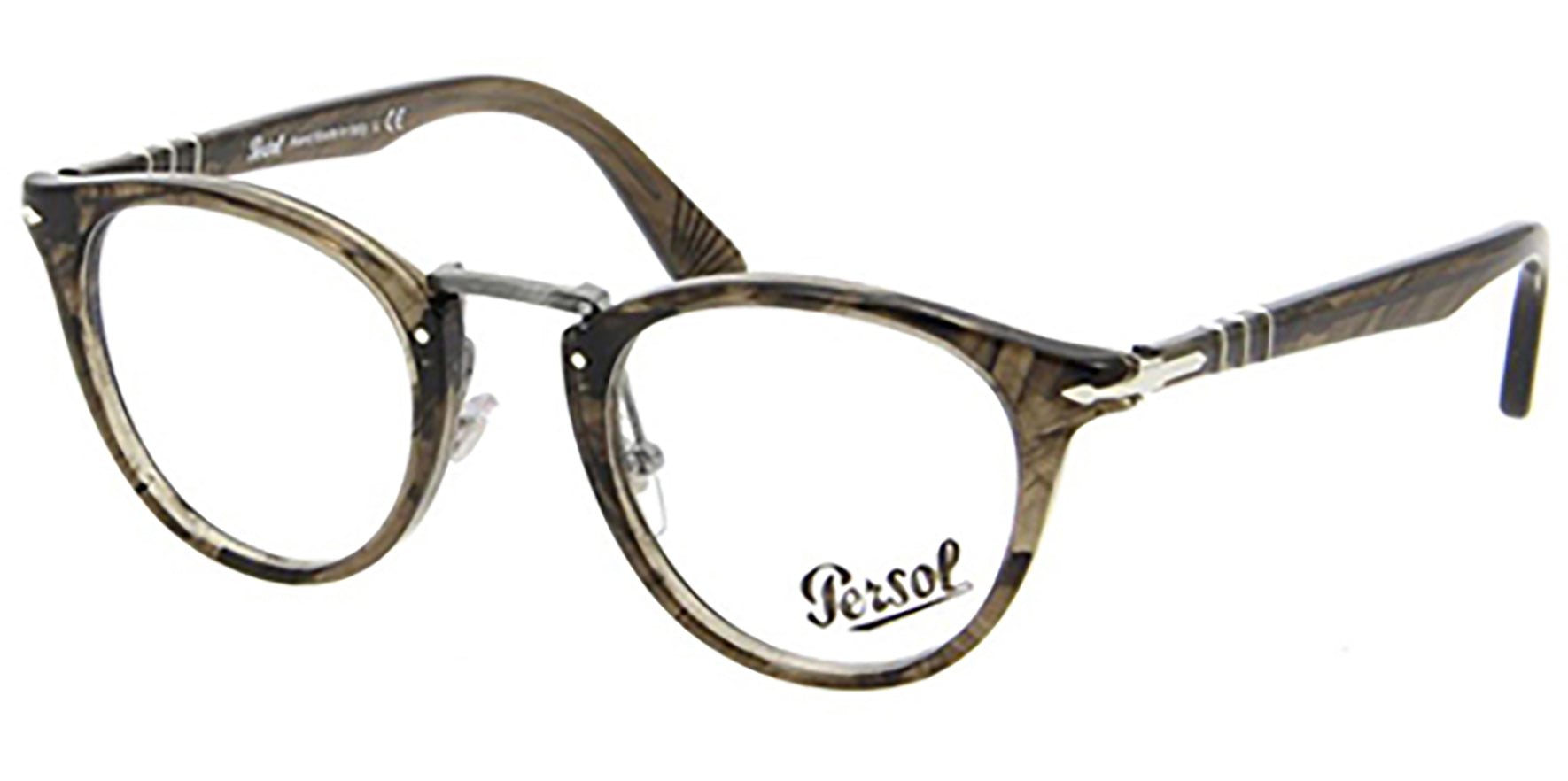 Persol Striped Beige Typewriter PO3107V-1019-47 - Eyedictive