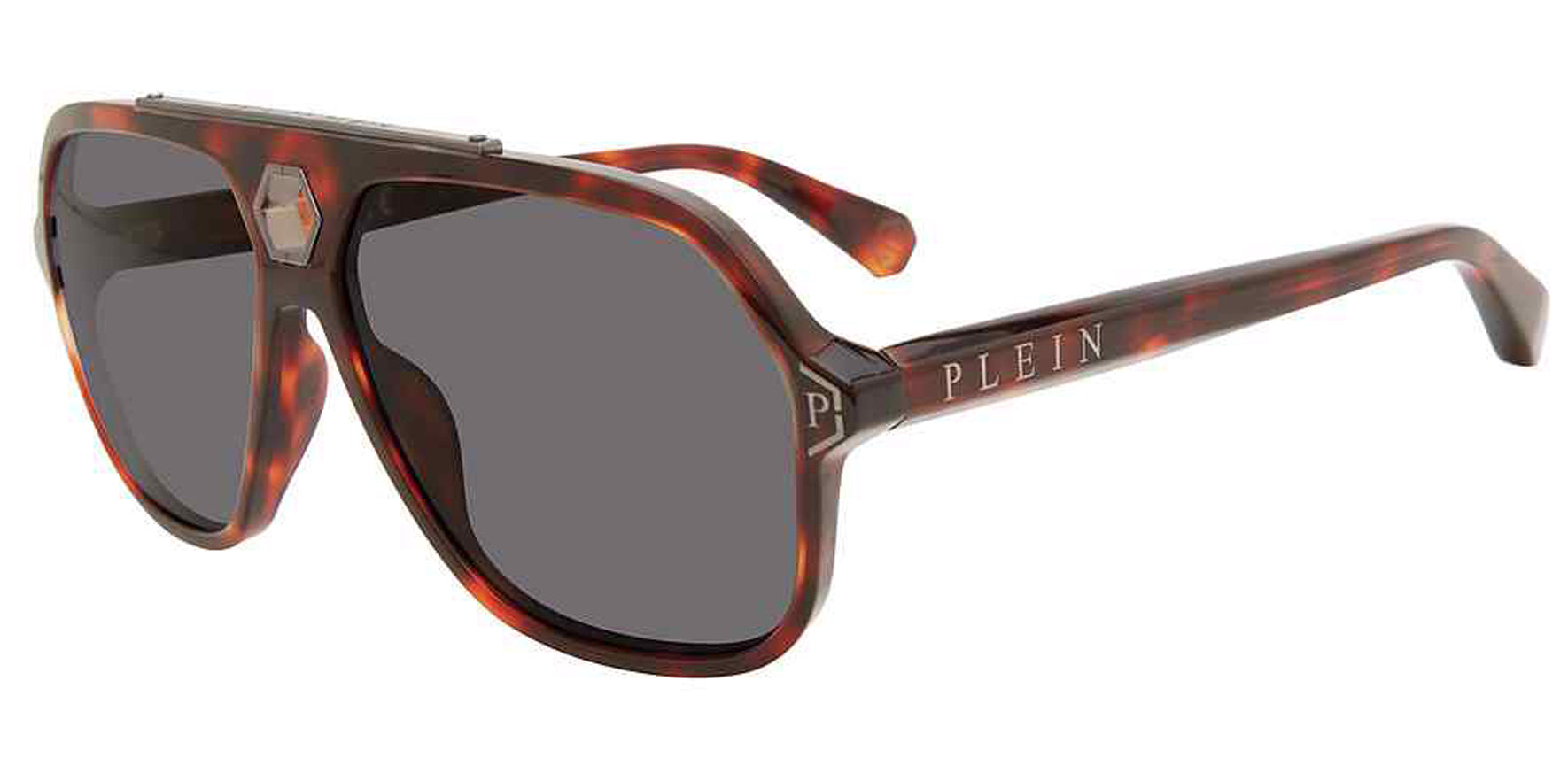 Philipp Plein Urban Vega Polarized Havana Oversize Navigator