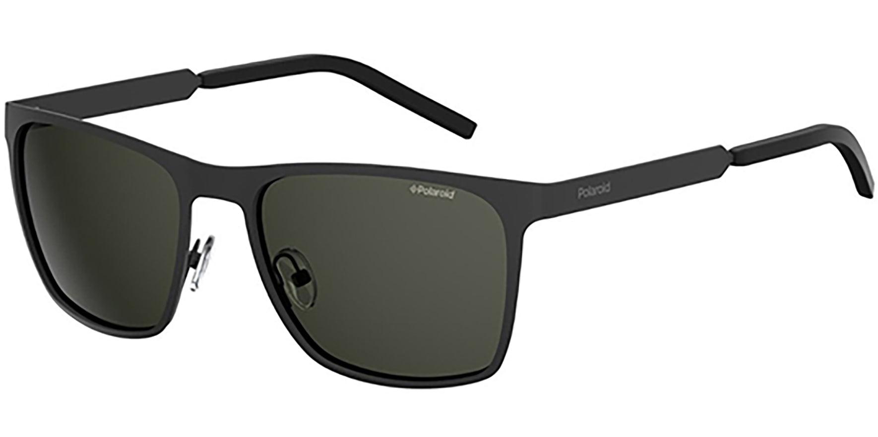 Polaroid Polarized Matte Black Slim Square - Eyedictive