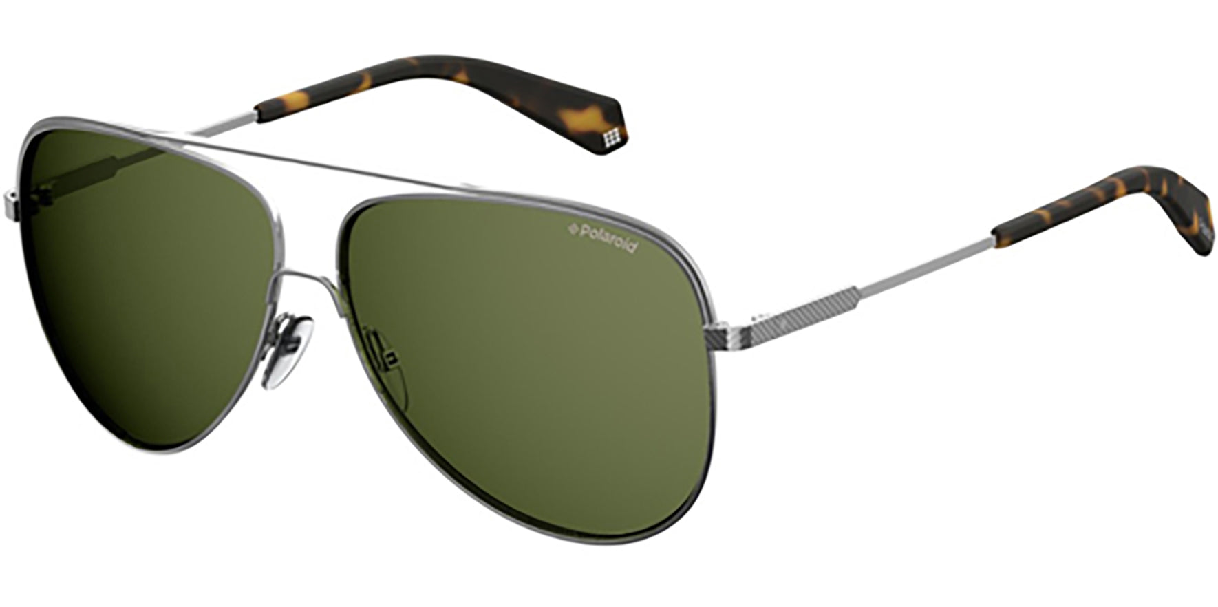 Polaroid Core Polarized Dark Ruthenium Aviator - Eyedictive