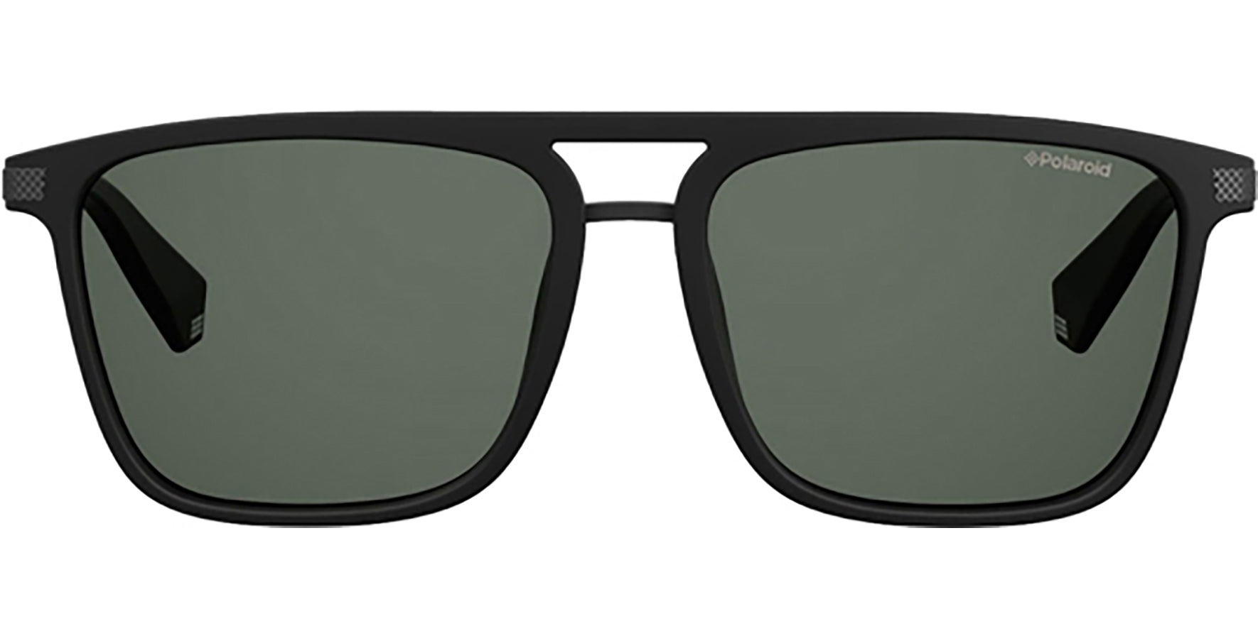 Polaroid Polarized Matte Black Double Bridge Square - Eyedictive