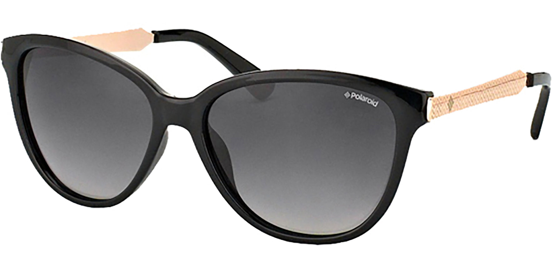 Polaroid Polarized Black Rounded Cat Eye - Eyedictive