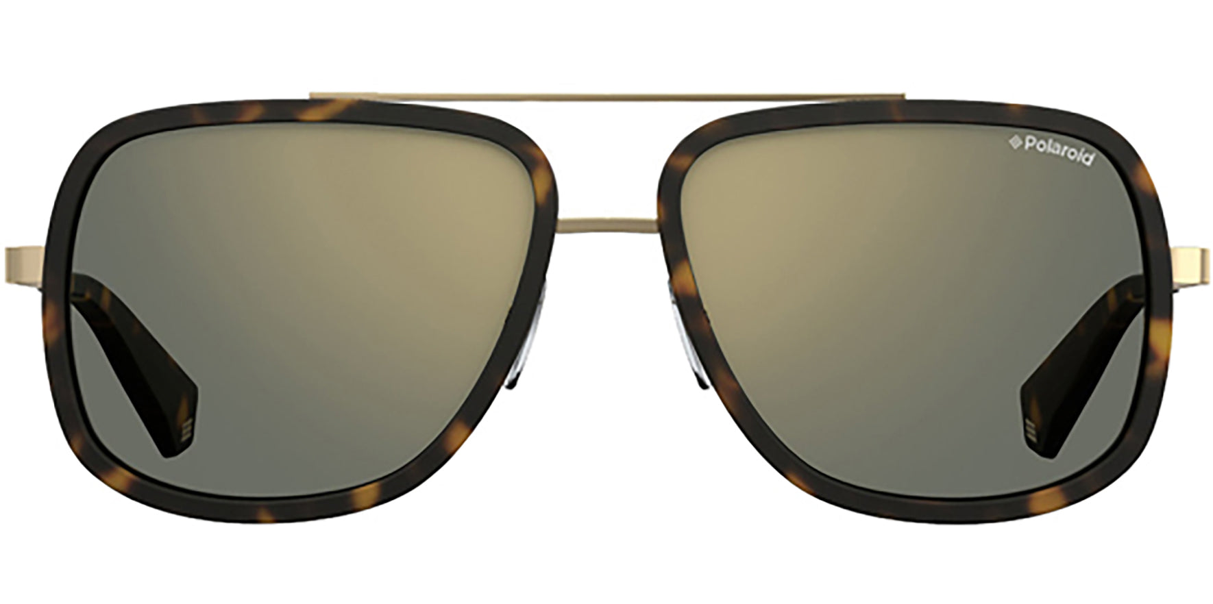 Polaroid Polarized Gold-Tone/Dark Havana Navigator - Eyedictive