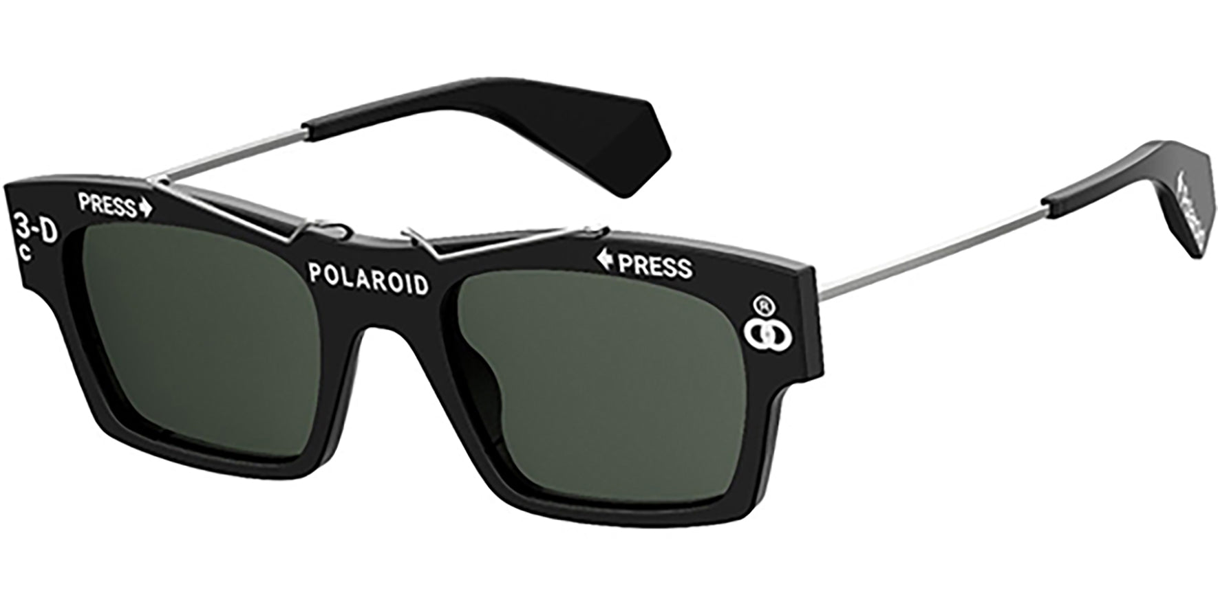 Polaroid Polarized Black Vintage-Style Hybrid - Eyedictive