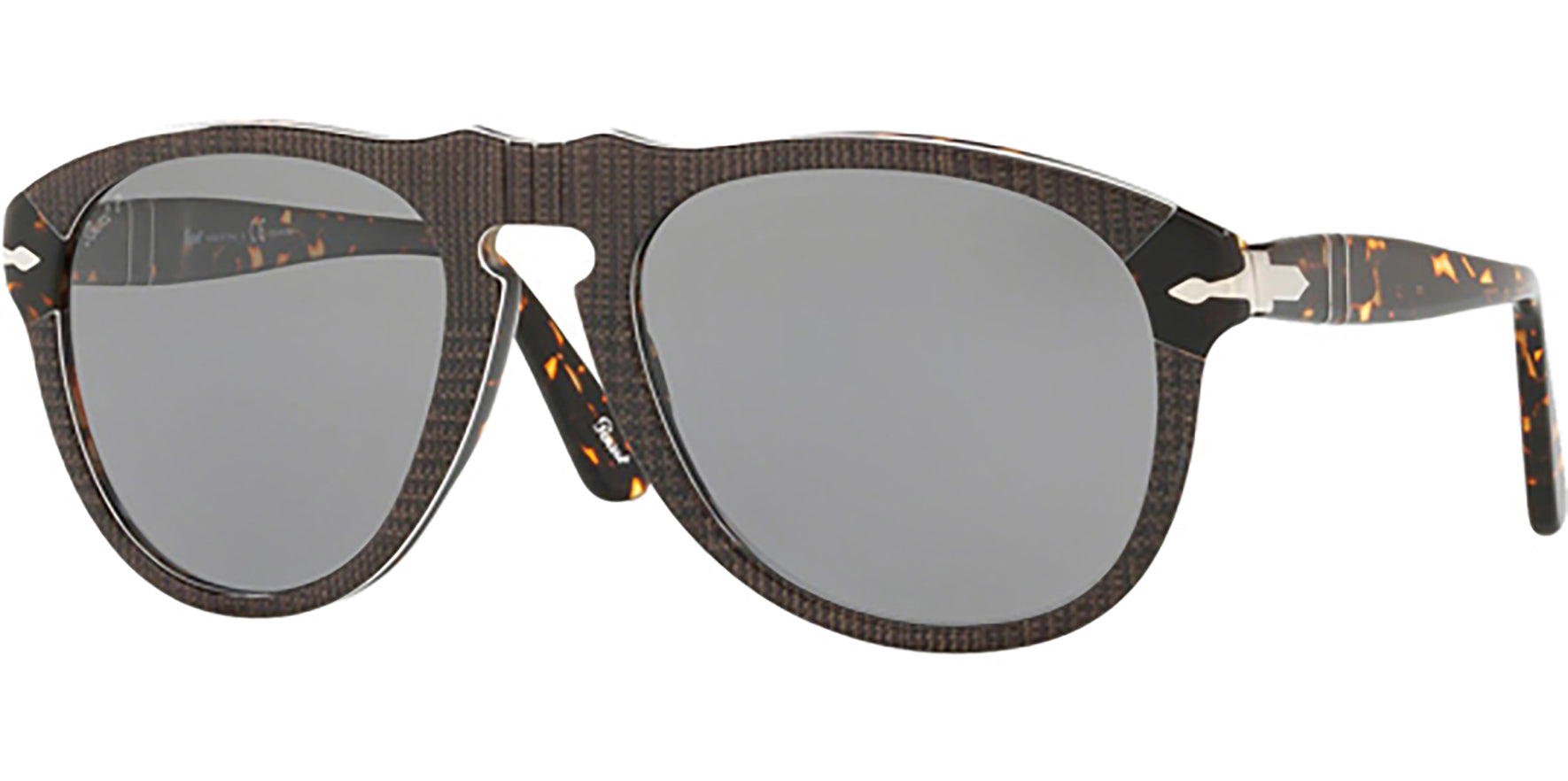 Persol Polarized Grey Prince of Wales Aviator w/ Glass Lens - Eyedictive