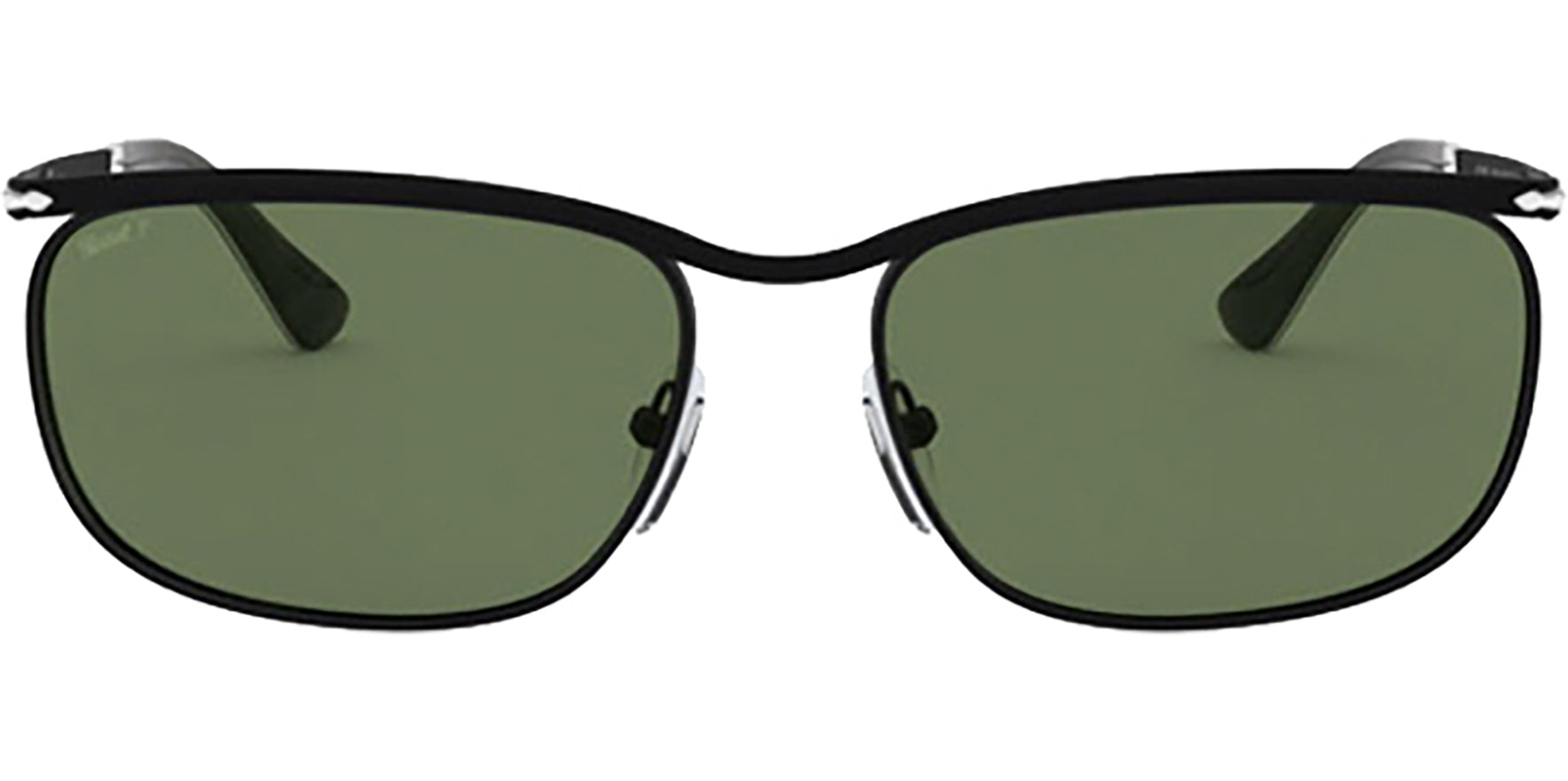 Persol Key West Polarized Black Wrap Brow-Line - Eyedictive