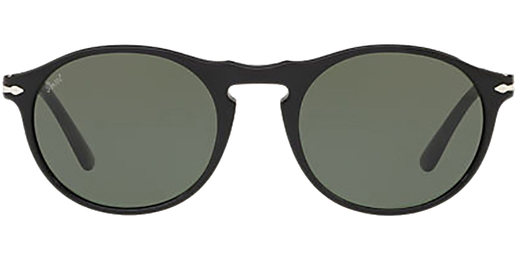 Persol----Black Round Classic w/ Glass Lens - Eyedictive